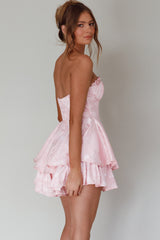 Paris Muse Gathered Bust Romper Pink