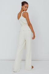Austin City Textured Pants Cream