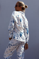 Weekend Bliss Long Sleeve Button Shirt White